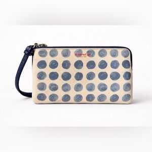 Coach Polka Dot Wristlet Zip Pouch (2 Card Slots)